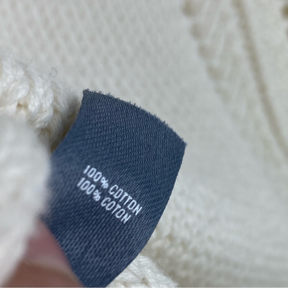 AERIE Cream Knit Sleeveless Mock Neck Sweater - Picture 3 of 7